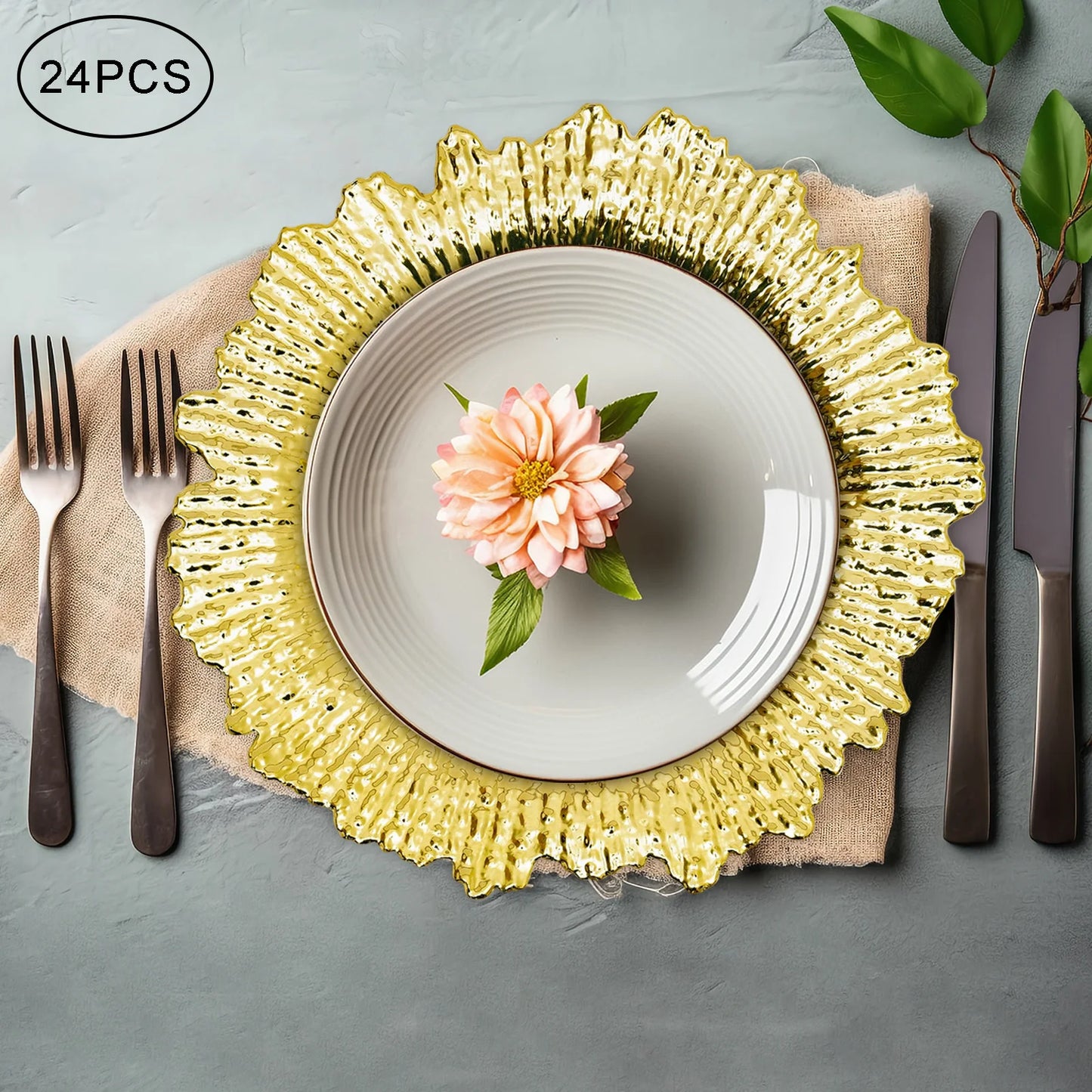 24Pcs Charger Plates