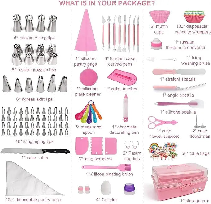359PCs Cake Decorating Baking Supplies Kit,