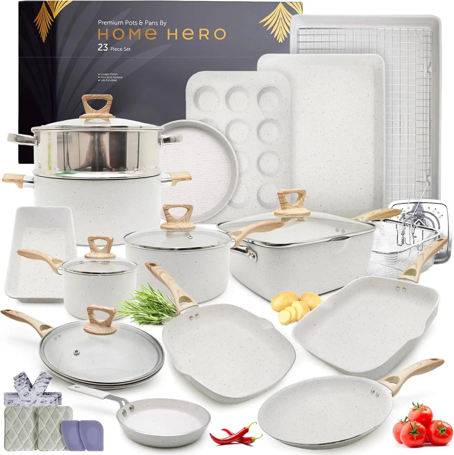 23 Pcs Pots and Pans Set